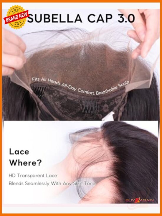 HD Lace Front Wig 220% Density 13x5 Straight Human Hair Pre Plucked 28inch